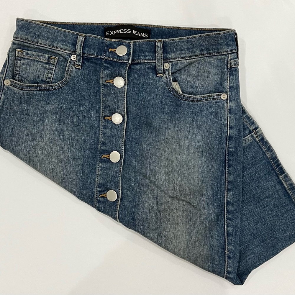 Knee Length Denim Skirt